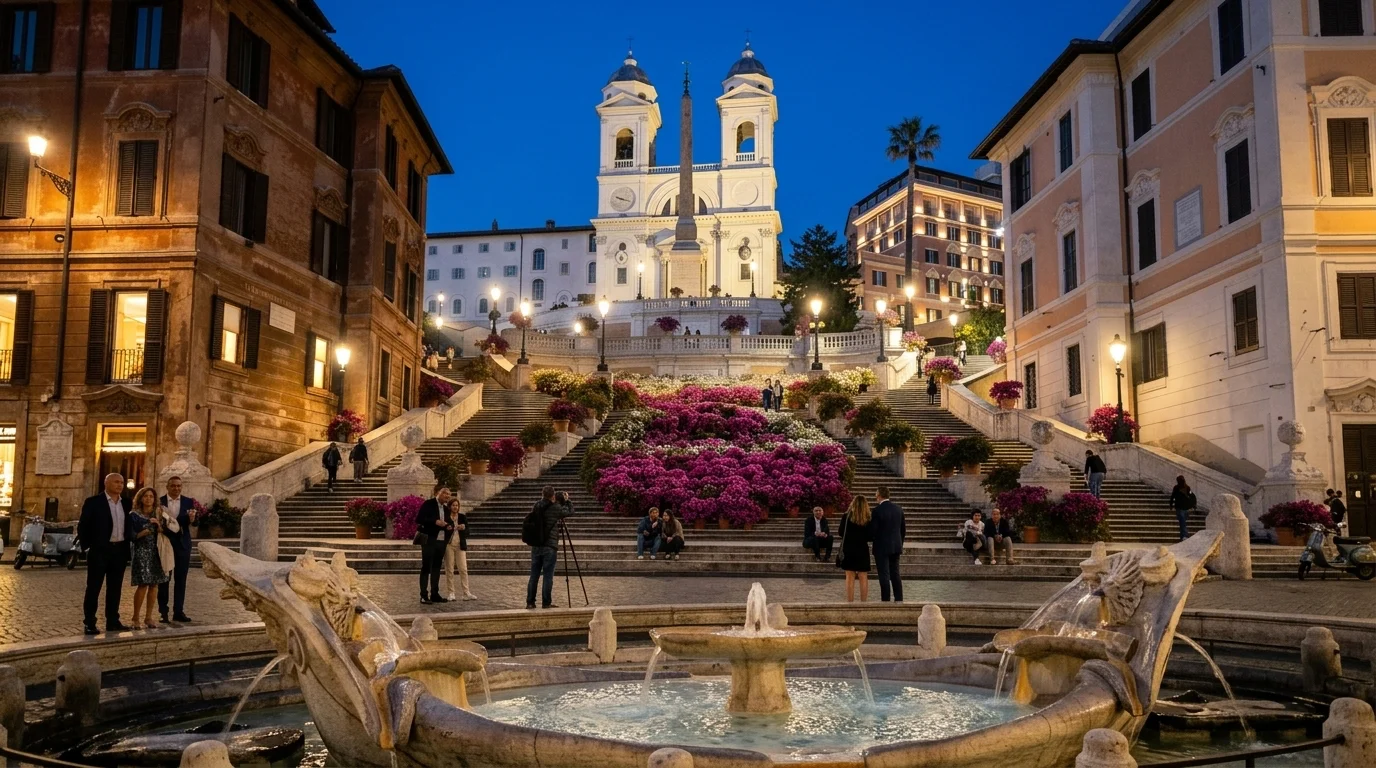 The Spanish Steps (Scalinata di Trinità dei Monti), Rome, Italy