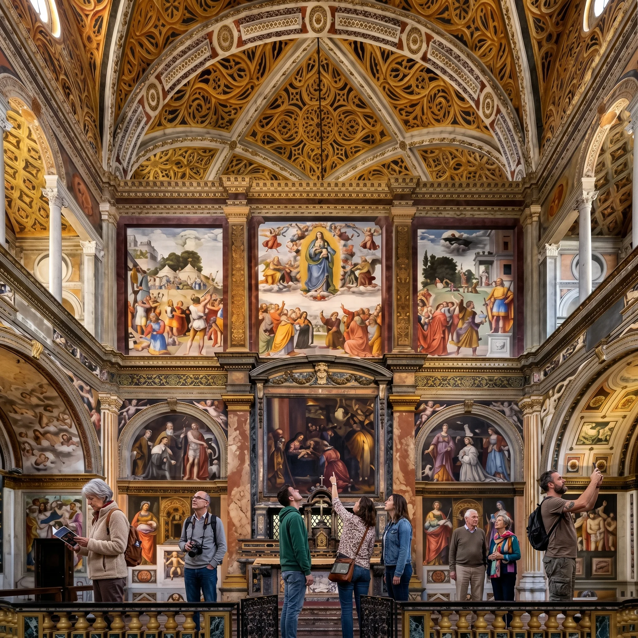 Pinacoteca Ambrosiana interior gallery, Milan