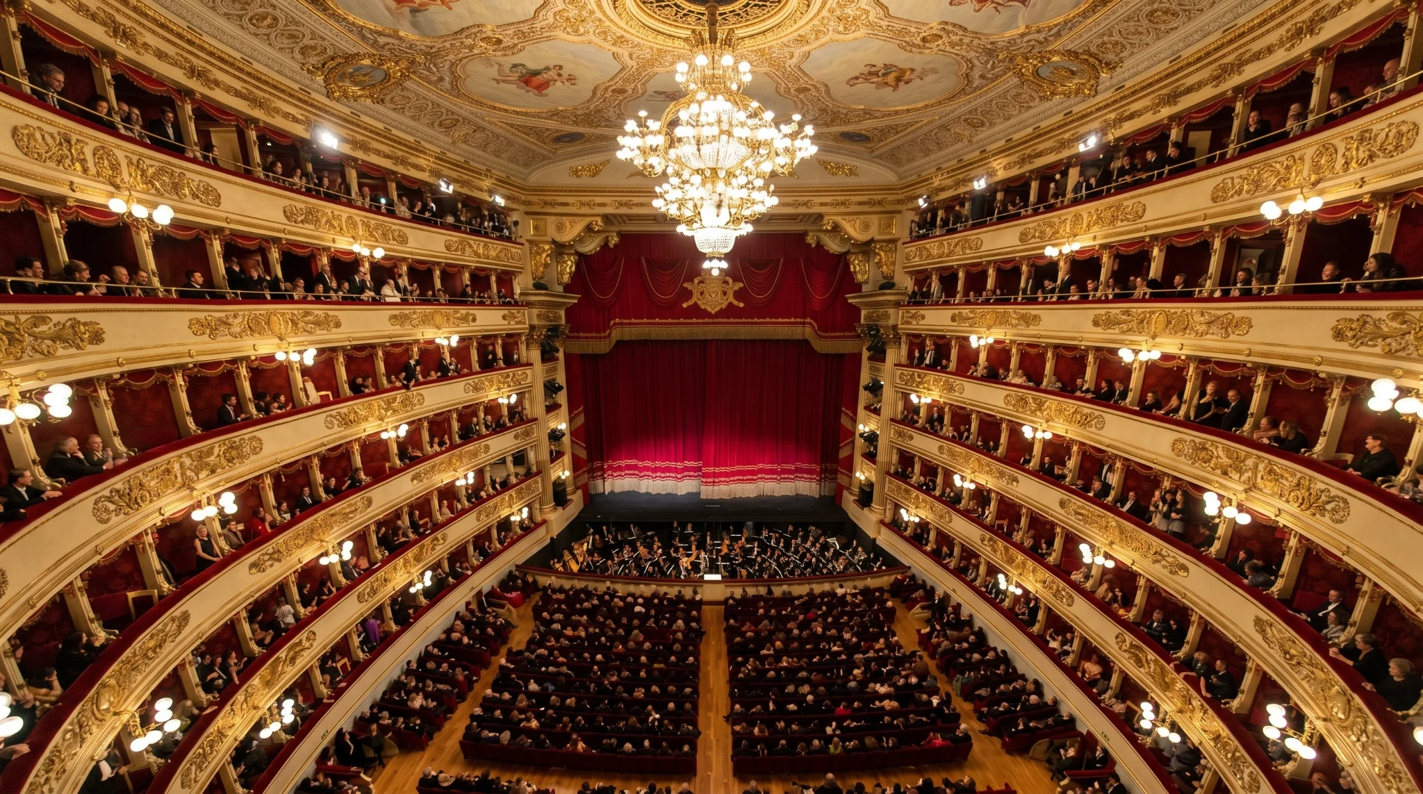 Teatro alla Scala opera house interior, Milan
